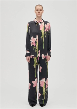 Elasticated long dry viscose pant Melting Flowers Stine Goya 
